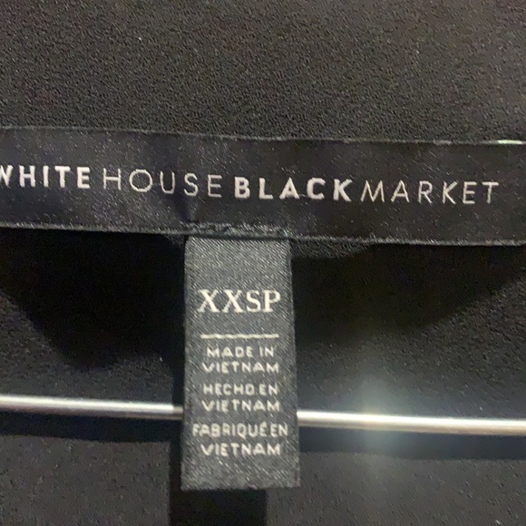 NWOT - WHBM Black short sleeve, button down blouse - XXSP - Picture 3 of 4